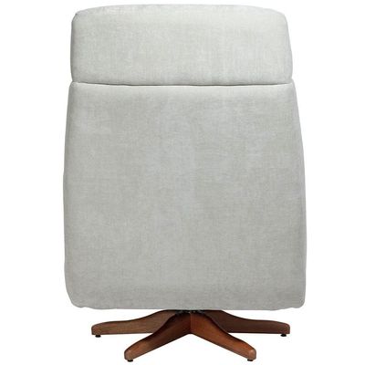 Poltrona De Amamentação Com Balanço Giratória Ternura D02 Linho Verde Claro C-47 - Lyam Decor
