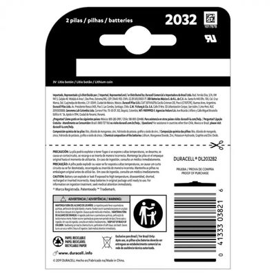 Pilha Moeda Lithium 3V CR2032 (COM 2 Pilhas)