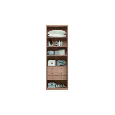 Armário Modulado Santos Andirá Toledo 2 Portas 2 Prateleiras 3 Gavetas 240x80cm Wood