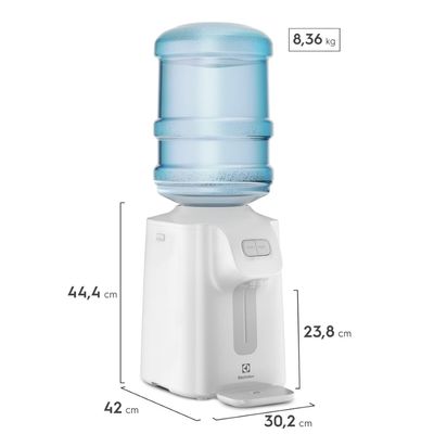 Bebedouro Electrolux Água Gelada. Fria e Natural com Compressor Branco (BC01B) 127V
