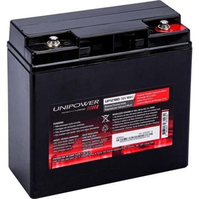Bateria Estacionária Selada 12v 18ah Vrla Up12180 Unipower [f002]