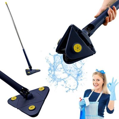 Mop Triângulo De Cozinha Limpeza Ajustável Giratório 360° Limpa Chão Vidro Casa Limpador Rodo