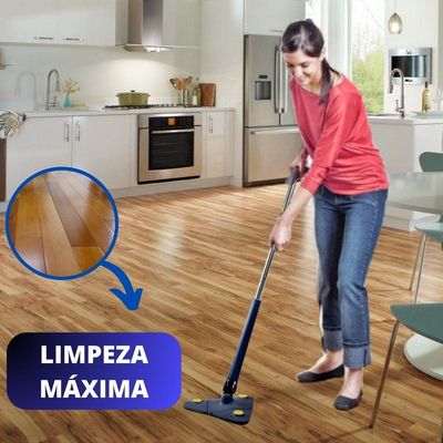 Mop Triângulo Ajustável Giratório 360° Limpa Chão Vidro Casa Limpador Rodo Esfregão Triangulo Flash