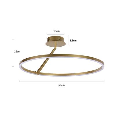 Plafon Nordecor Zier 2868 Led Bivolt Dourado Fosco