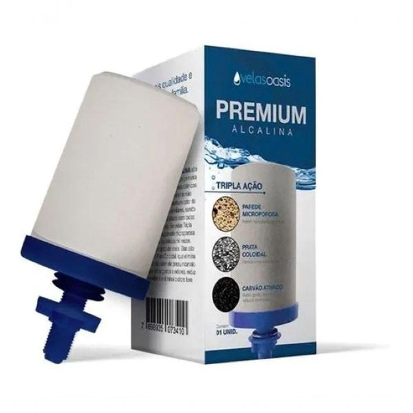 Vela Oásis água Alcalina Tripla Ação Prata Coloidal Premium