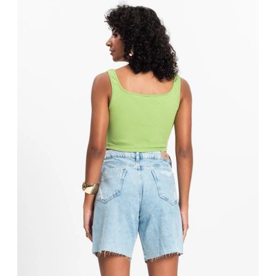 Top Básico Feminino em Ribana Rovitex Verde G / Verde