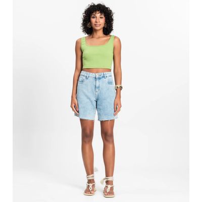 Top Básico Feminino em Ribana Rovitex Verde G / Verde