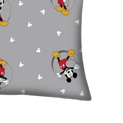 Fronha Avulsa KazzaVip Malha 100% Algodão Disney Estampada Mickey Circle 48cmx68cm Cinza