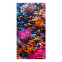 Toalha de Praia e Piscina KazzaVip Felpa 60% Algodão/40% Poliéster Estampada Corais 70cmx140m Multicolor