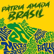 Toalha de Praia e Piscina KazzaVip Felpa  60% Algodão/40% Poliéster Estampada Mapa do Brasil 70cm x 140m Amarelo