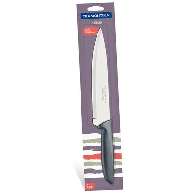 Faca 8" Chef Tramontina Plenus em Aço Inox - Cinza