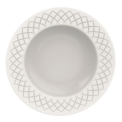 Aparelho de Jantar 20 Peças Tramontina Ingrid em Porcelana Decorada - Branco