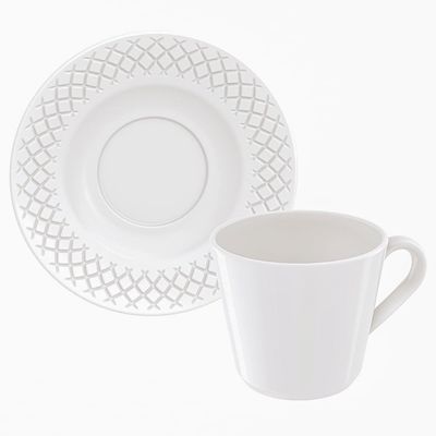 Aparelho de Jantar 20 Peças Tramontina Ingrid em Porcelana Decorada - Branco