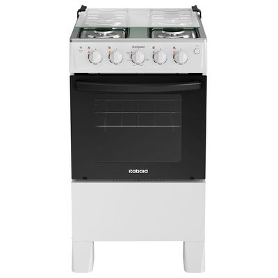 Fogão Itatiaia 4 Bocas Star New Com Mesa em Inox e Acendimento Automático - Branco