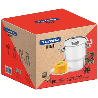 Cuscuzeira Tramontina Brava em Aço Inox – 14 cm