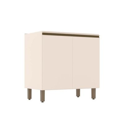 Balcão de Cozinha Connect c/ 2 Portas s/Tampo 80x52x81cm Off White - Henn