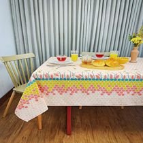 Toalha de Mesa KazzaVip Estampada Pop 80% Algodão e 20% Poliéster Retangular 6 Lugares Flor de Mel 1,40mx2,10m Salmão