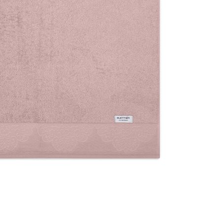 Toalha Avulsa Banho KazzaVip 100% Algodão Nobre Jacquard Limoges 70cmx140m Rosa Cetim