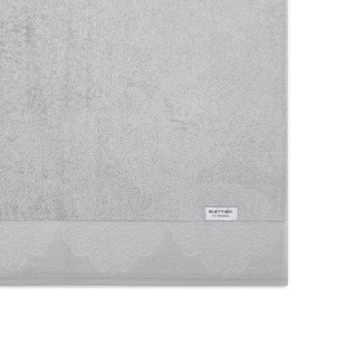 Toalha Avulsa Rosto KazzaVip 100% Algodão Nobre Jacquard Limoges 50cm 80cm Prata