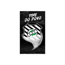 Toalhinha Social De Academia e Mão KazzaVip Felpa 50% Algodão e 50% Poliéster Estampada Oficial Licenciada Figueirense 30cmx50cm Preto