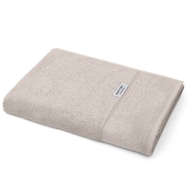 Toalha Avulsa Banho KazzaVip 100% Algodão Nobre Jacquard Limoges 70cmx140m Palha