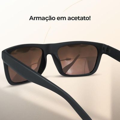 Oculos Masculino + Marrom Emborrachado Proteção Uv Presente Casual Moda Masculina Qualidade Premium