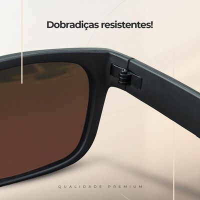 Oculos Masculino + Marrom Emborrachado Proteção Uv Presente Casual Moda Masculina Qualidade Premium