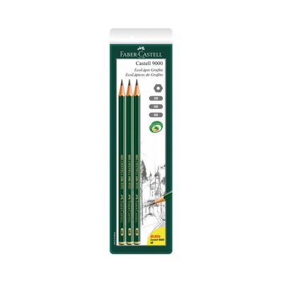 Lápis Grafite Faber-Castell Nº2B/6B/8B com 3 Unidades UNICA