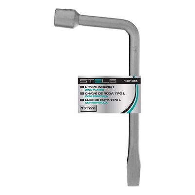 Chave De Roda Tipo L Com Espátula Cromo Vanádio 17mm Stels