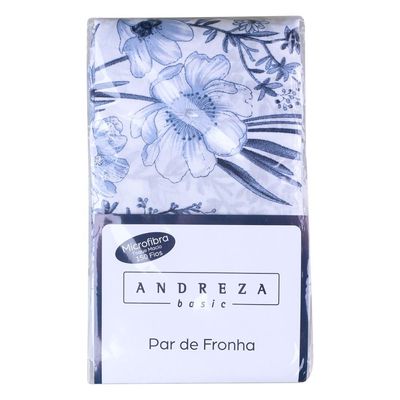 Kit 2 Fronhas Microfibra Estampada Andreza