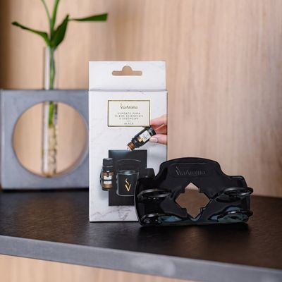 Suporte para Óleos Essenciais e Essências Black - Via Aroma