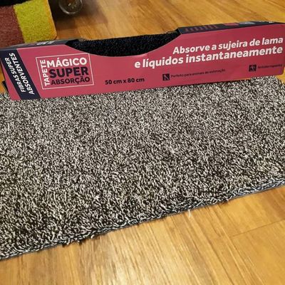 Tapete Capacho Mágico Super Absorção Sujeiras 50x80cm Kapazi
