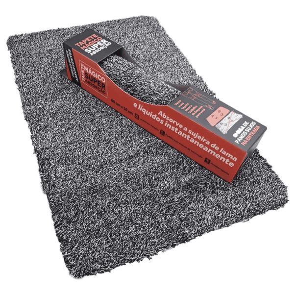 Tapete Capacho Mágico Super Absorção Sujeiras 50x80cm Kapazi