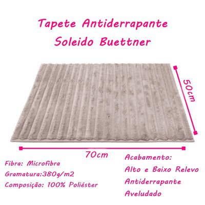 Tapete Buettner Microfibra 100% Poliéster Antiderrapante Soleido 50x70cm Capuccino