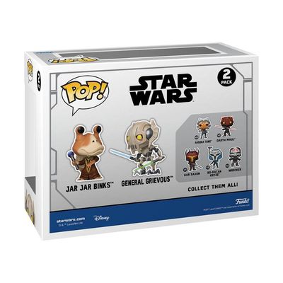 Funko Pop Star Wars Jar Jar Binks vs General Grievous 2-Pack