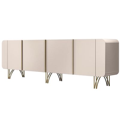 Kit Aparador Buffet Bar Living Santiago com Cristaleira Adega Síria B01 Off White - Lyam