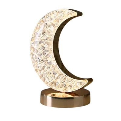 Mini Luminária LED de Mesa USB Lua de Cristal Touch 03 Modos