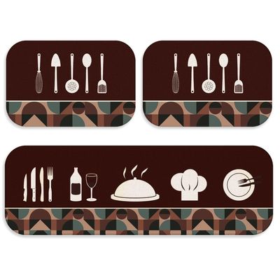 Kit Tapete De Cozinha Gastronomic Único