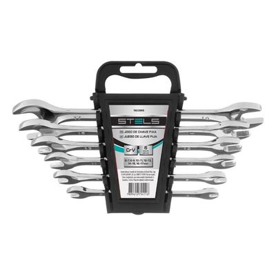 Jogo De Chave Fixa Cromo Vanádio 6pcs Stels Crv