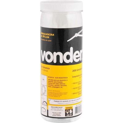 Abraçadeira De Nylon, Branca, Tubo Com 300 Peças, Vonder Ostenvonder