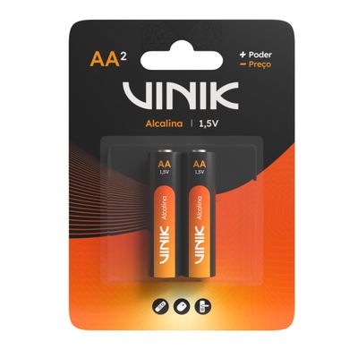 Pilha Alcalina AA C/2 1.5V - VP2AB2A