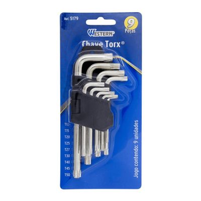 Jogo de Chaves TORX Curta C/ 9 Pecas