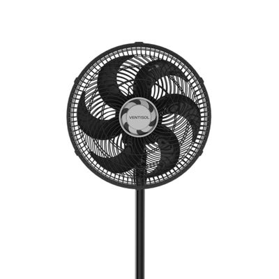 Ventilador Coluna 30CM Turbo 6 Preto Ventisol - 220V