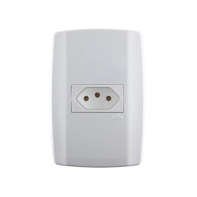 Tomada Ilumi Slim C/Pl Horiz 10A 250V 80150