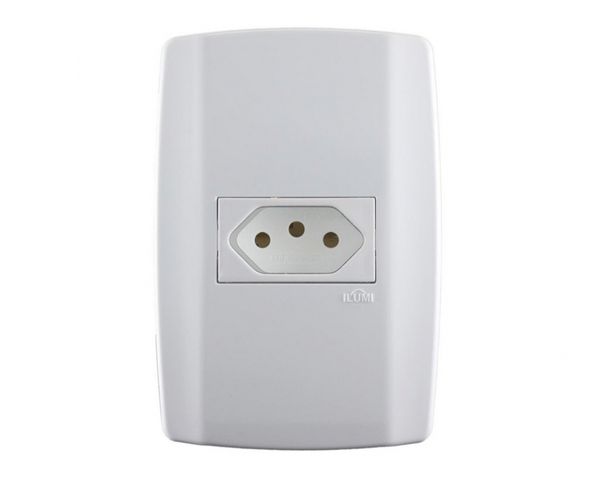 Tomada Ilumi Slim C/Pl Horiz 10A 250V 80150
