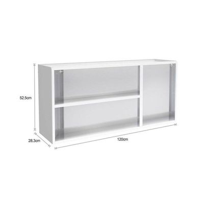 Cozinha Modulada Completa Evidence 4 Peças (2 Armários + 2 Balcões) C4P61 Branco/Preto - Bertolini