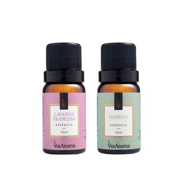 Kit 2 Essências Via Aroma - Bamboo e Lavanda Francesa