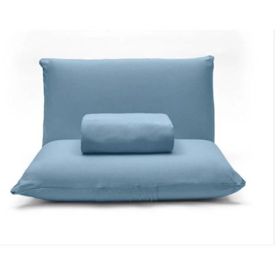 Jogo de Cama Buettner Queen Malha Basic Liso 3 Peças Jeans
