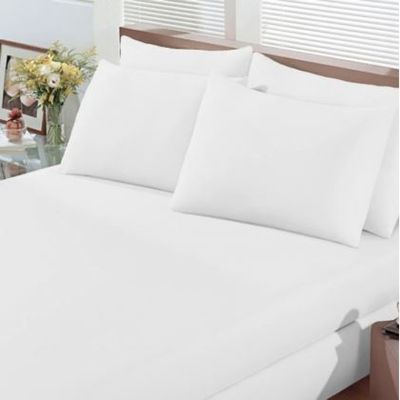 Jogo de Cama Buettner Casal Malha Basic Liso 3 Peças Branco