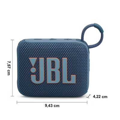 Caixa de Som Portátil JBL GO 4 com 4,2 W RMS, Bluetooth 5.3 e Resistência à Água IP67 - Azul